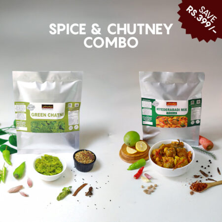 Spice & Chutney Combo | Hyderabad Mix Pickle & Green Chutney (Spice & چٹنی Combo | Hyderabad Mix اچار & Green چٹنی)