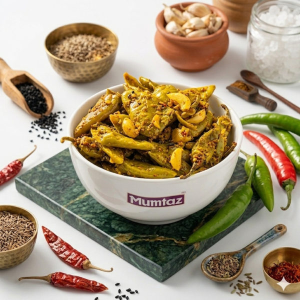 Green Chilli Pickle (ہری مرچ کا اچار)